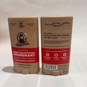 Dr. Squatch Sandalwood Summit Odor Squatching Deodorant Aluminum Free man set